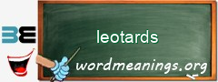 WordMeaning blackboard for leotards